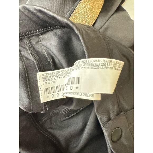 Forever 21 Black Metallic Gold Stripe Stirrup Pants Size L NWT - Picture 5 of 9